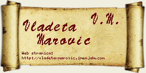 Vladeta Marović vizit kartica